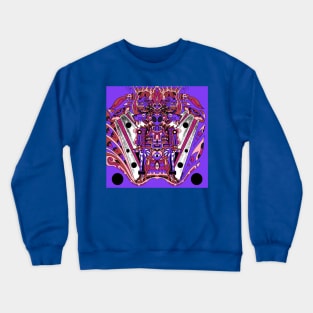 aztec knight in mictlan underworld throne ecopop art Crewneck Sweatshirt